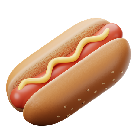 Hotdog  3D Illustration