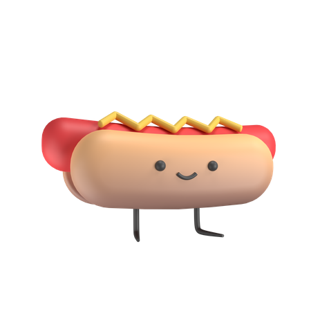 Hotdog  3D Illustration