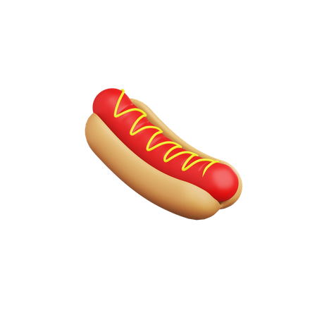 Hotdog 3D Icon