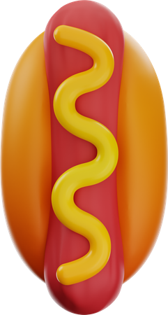 Hotdog  3D Icon