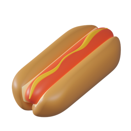 Hotdog  3D Icon