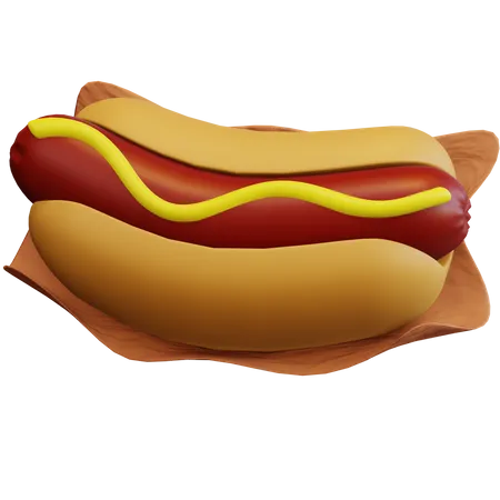 Hotdog 3D Icon
