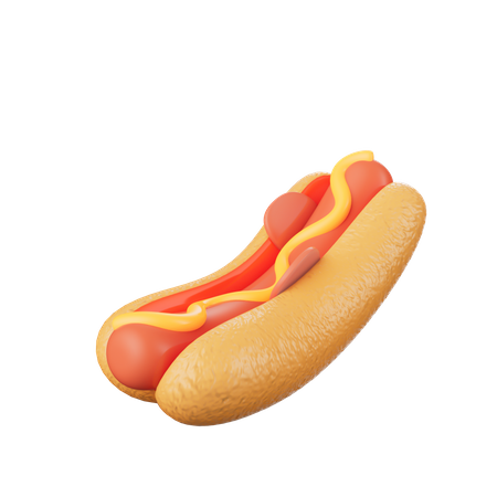 Hotdog  3D Icon