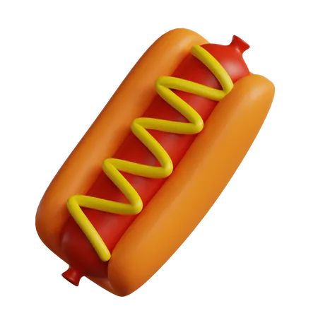 Hotdog 3 D Illustration 3D Icon