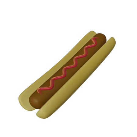 3 D Hotdog Illustration 3D Icon