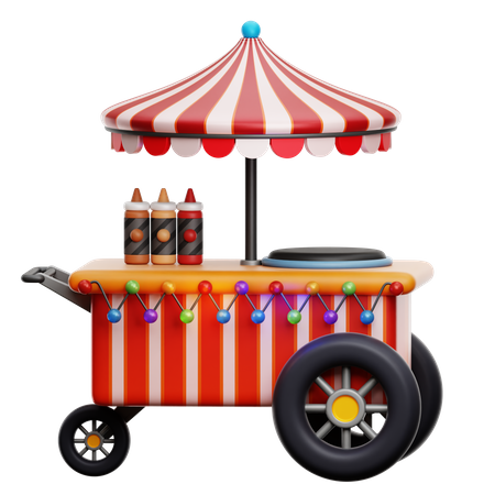 Hotdog Cart  3D Icon