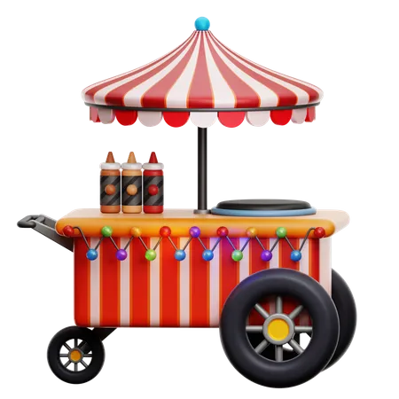 Hotdog Cart  3D Icon