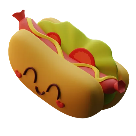 Hotdog Emoji  3D Icon