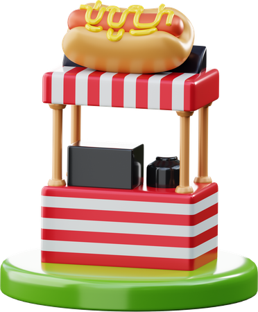 Hotdog Stand  3D Icon