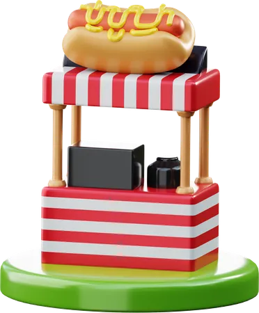 Hotdog Stand  3D Icon