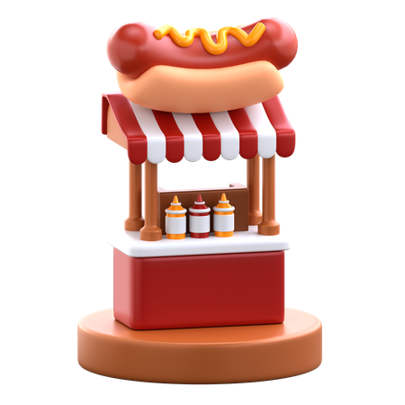 Hotdog Stand  3D Icon