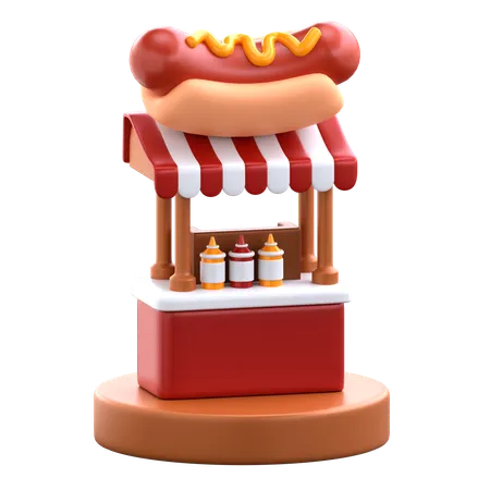 Hotdog Stand  3D Icon