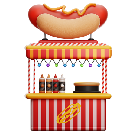 Hotdog Stand  3D Icon