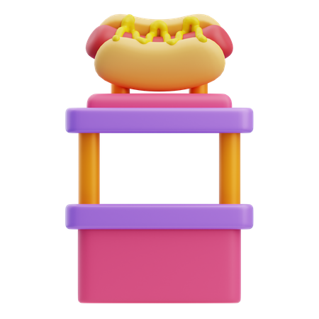 Hotdog Stand  3D Icon