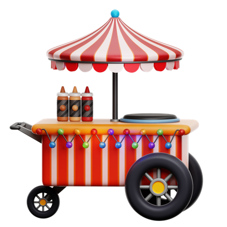 Hotdog-Wagen  3D Icon