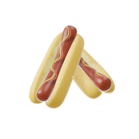 ホットドッグ  3D Icon