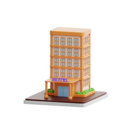 3 D Hotel Building 3D Icon