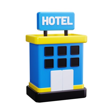 호텔  3D Icon