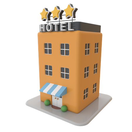 Hôtel  3D Illustration