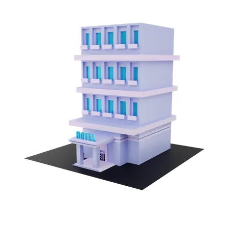 Hotel  3D Illustration