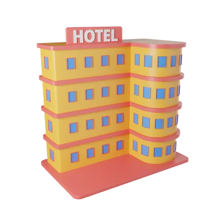 Hotel  3D Illustration