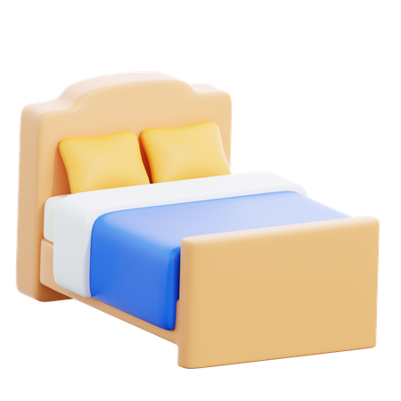 Hotel Bed  3D Icon