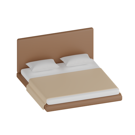 Hotel Bed  3D Icon