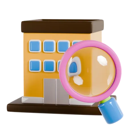 Hotel Booking Magnified  3D Icon