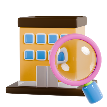 Hotel Booking Magnified  3D Icon