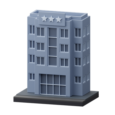 ホテルの建物  3D Icon