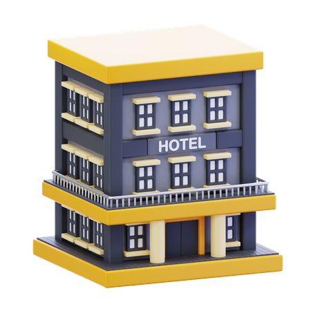 Hotelgebäude  3D Icon