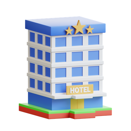 호텔 건물  3D Icon