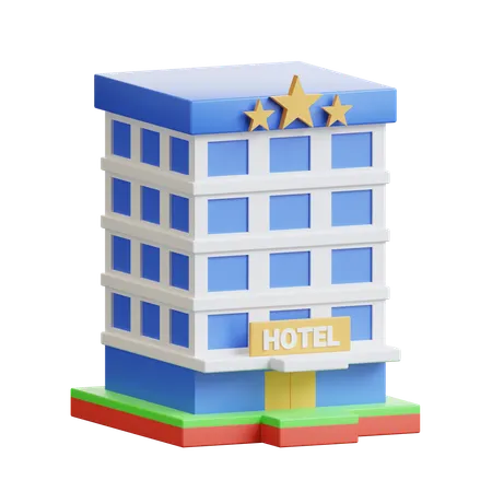 호텔 건물  3D Icon
