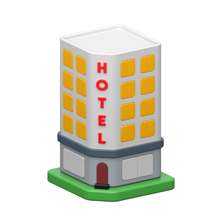 Hotel Building  3D Icon