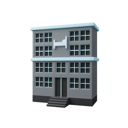 Hotel Building  3D Icon