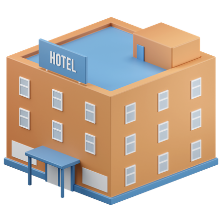 Hotel building  3D Icon