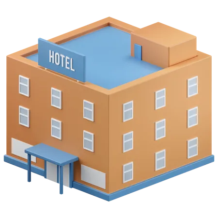 Hotel building  3D Icon