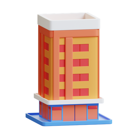 Hotel Building  3D Icon