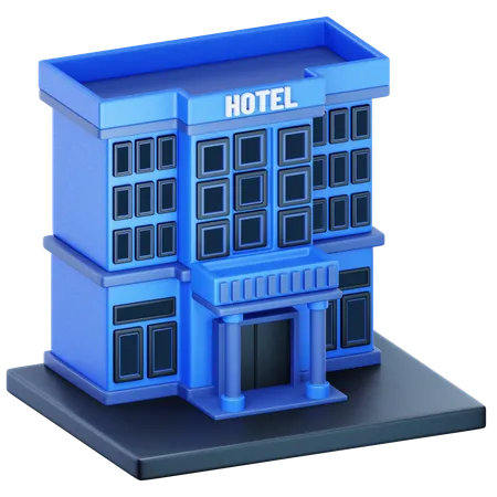 Hotel Building  3D Icon