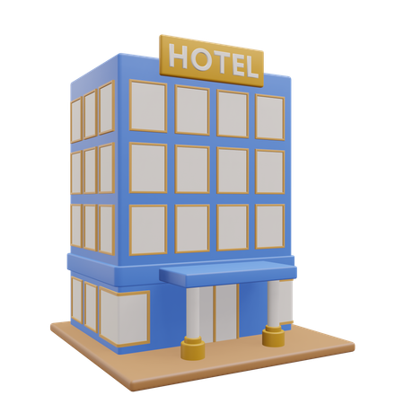 Hotel Building  3D Icon