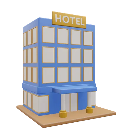 Hotel Building  3D Icon