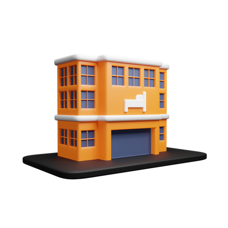 Hotel Building  3D Icon