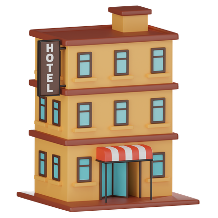 Hotel Building  3D Icon