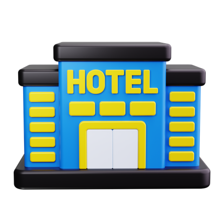 Hotel Building  3D Icon