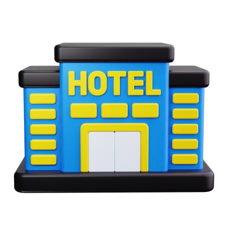 Hotel Building  3D Icon