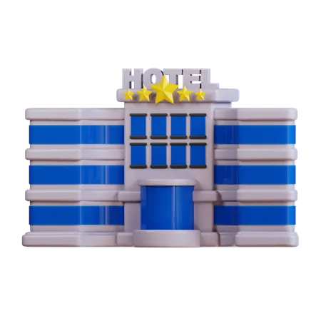 Hotel Building  3D Icon