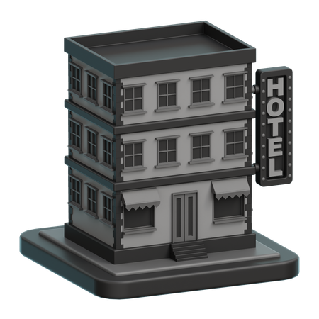 Hotel Building  3D Icon