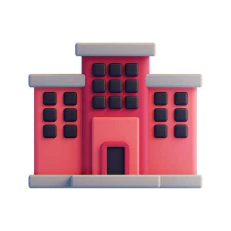 Hotel Building  3D Icon