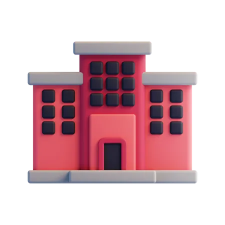 Hotel Building  3D Icon