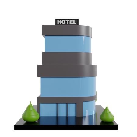 Hotel Building  3D Icon